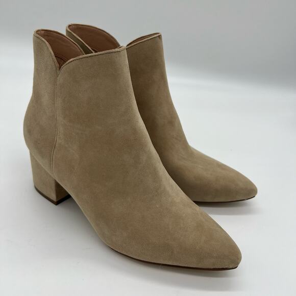 Cole Haan Elyse Bootie Chelsea Ankle Boot Women’s Size 7.5 Cream Suede Fall - Picture 4 of 12